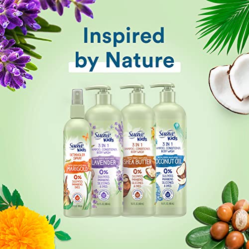 Suave+ Kids Naturals 3in1 Shampoo Conditioner Body Wash Kids 3 in 1 with Coconut Oil Dermatologist-Tested and Tear-free Shampoo Conditioner Bodywash 16.5 oz - Image 5