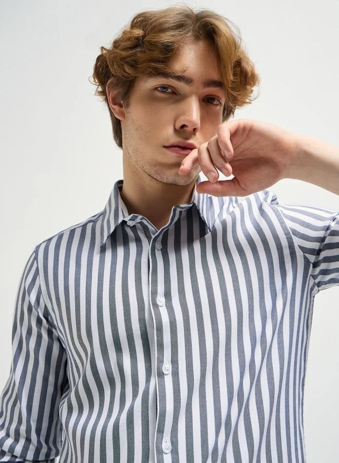 THE BEAR HOUSE Men's Shirt for Casual and Formal Wear | Classic Button-Down Style for Office, Daily Use, Travel, Events & All-Season Outfits | Versatile & Stylish Wardrobe Essential for Every Occasion