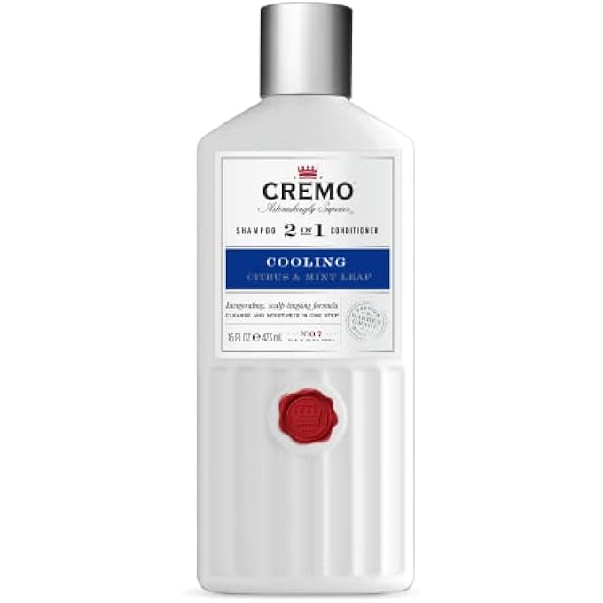 cremo - BARBER GRADE 2 IN 1 SHAMPOO & CONDITIONER FOR MEN - COOLING CITRUS & MINT LEAF - 473ML