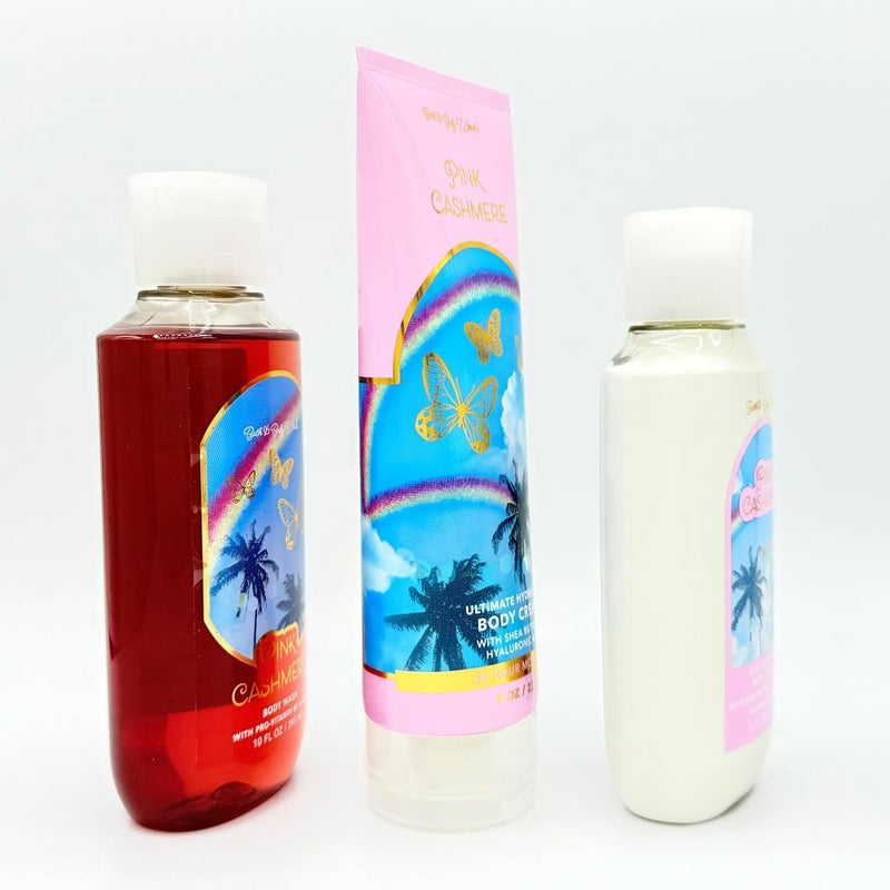 Pink Cashmere 3Piece Bath Bundle Body Wash Ultra Shea Body Cream and Daily Nourishing Body Lotion - Image 4
