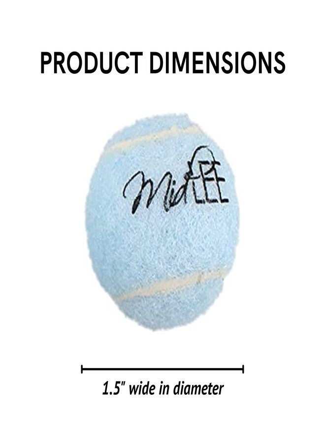 Midlee Blue 1.5" Mini Squeaky Dog Tennis Balls- Set of 12 - Image 3