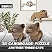 QBRIX Another 3 Cats 3D Puzzle for Adults DIY Craft Kit for Home Decor 3D Model Kit for Teens Creative Gift for Boys Girls 14 Cardboard Model Building Kit - Image 4