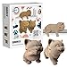 QBRIX Another 3 Cats 3D Puzzle for Adults DIY Craft Kit for Home Decor 3D Model Kit for Teens Creative Gift for Boys Girls 14 Cardboard Model Building Kit - Image 2