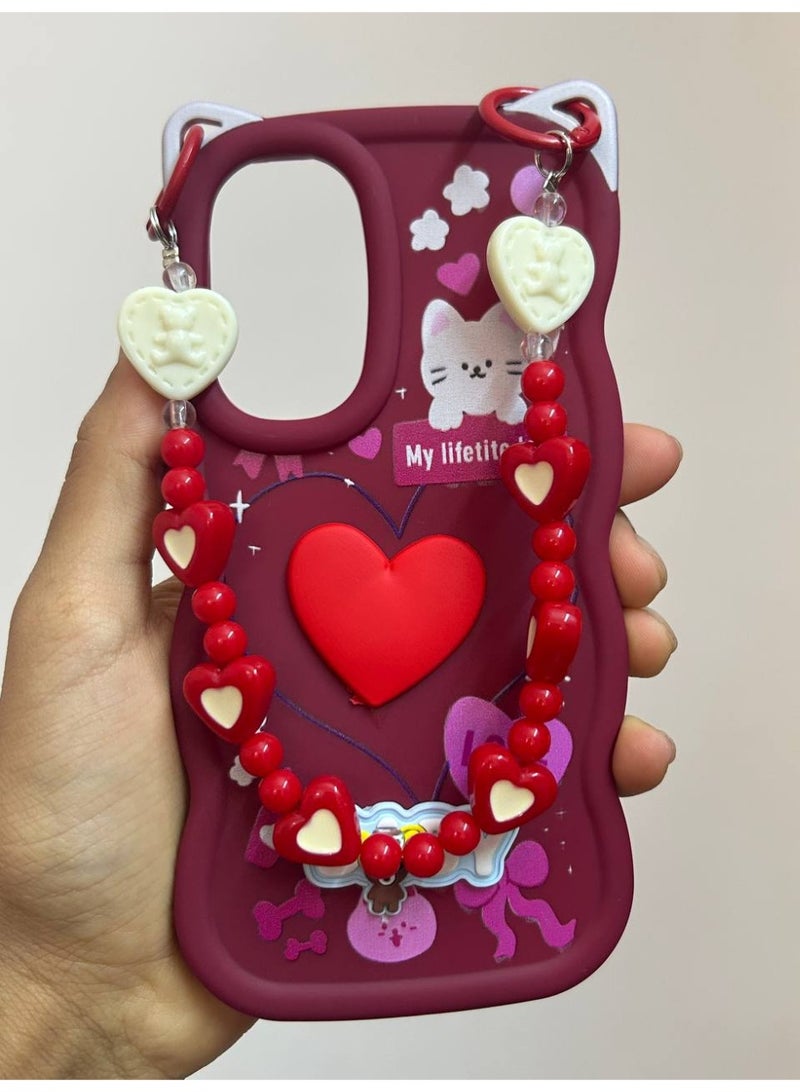 جراب خلفي بتصميم كرتوني جديد علي شكل قلب وعليه كلمه BABY متوافق مع هاتف سامسونج A56 - Image 2