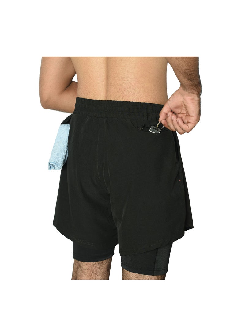 Spall - Running Shorts Hanging Towel Pocket-Latest Style For FItness Athletic Gym Excercise Jogging Cycling Workout Active Training Ideal for Men And Women - Image 1