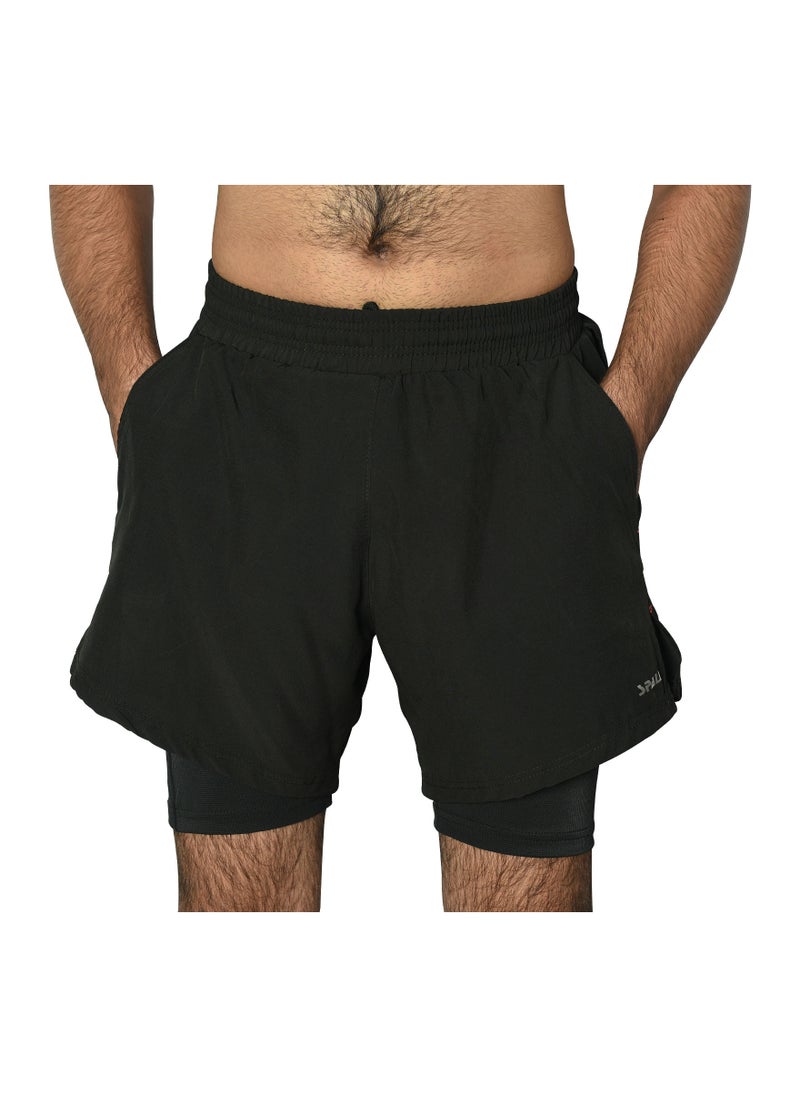Spall - Running Shorts Hanging Towel Pocket-Latest Style For FItness Athletic Gym Excercise Jogging Cycling Workout Active Training Ideal for Men And Women - Image 1