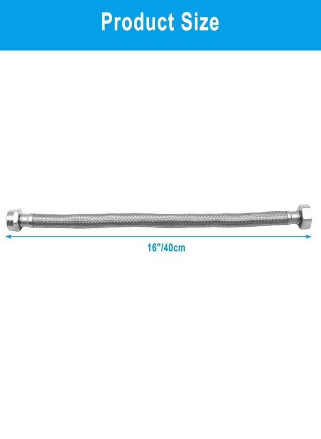 BokWin 2 Pcs Stainless Steel Faucet Line Connector 1/2 FIPx1/2 FIP Flexible Faucet Line Connector(16 Inch) - Image 5