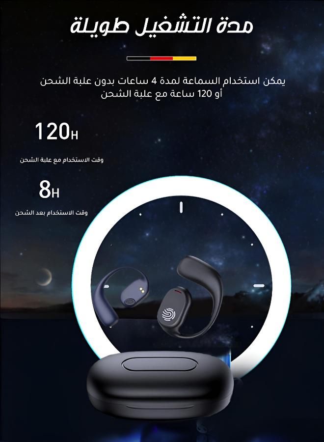 سماعة أذن بلوتوث لاسلكية بتصميم يعلق على الأذن، صوت عالي الدقة وعمر بطارية طويل - Image 4
