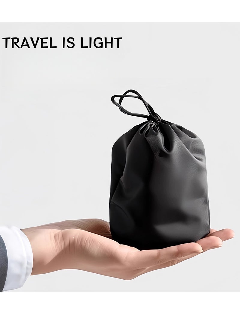 مجموعة وسائد سفر من 3 قطع مع قناع للعين وسدادات أذن وحقيبة تخزين، وسادة تخييم قابلة للنفخ، وسادة كرسي مكتب لدعم أسفل الظهر، وسادة قابلة للنفخ خفيفة الوزن للغاية من ألياف الحليب، وسادة رقبة مريحة لألم رقبتك، لون رمادي - Image 3