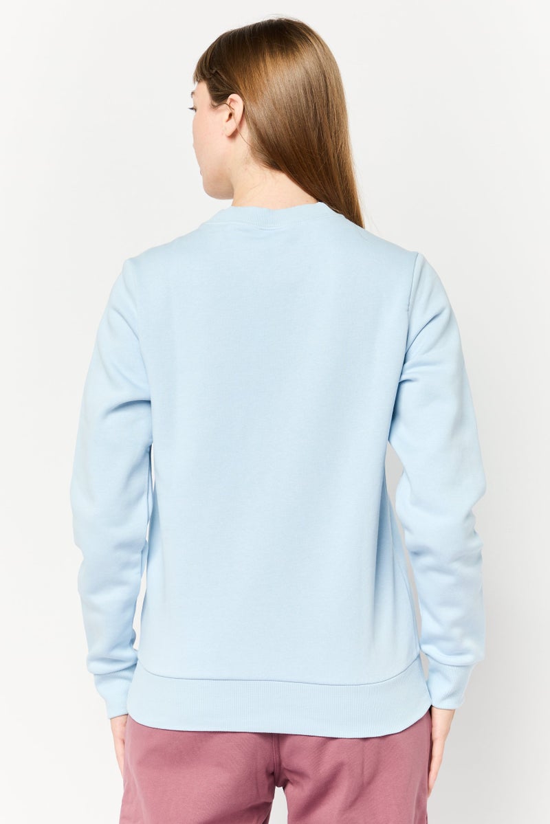 Reebok Women Sportswear Fit Long Sleeves Running Sweatshirt, Light Blue  - Image 4