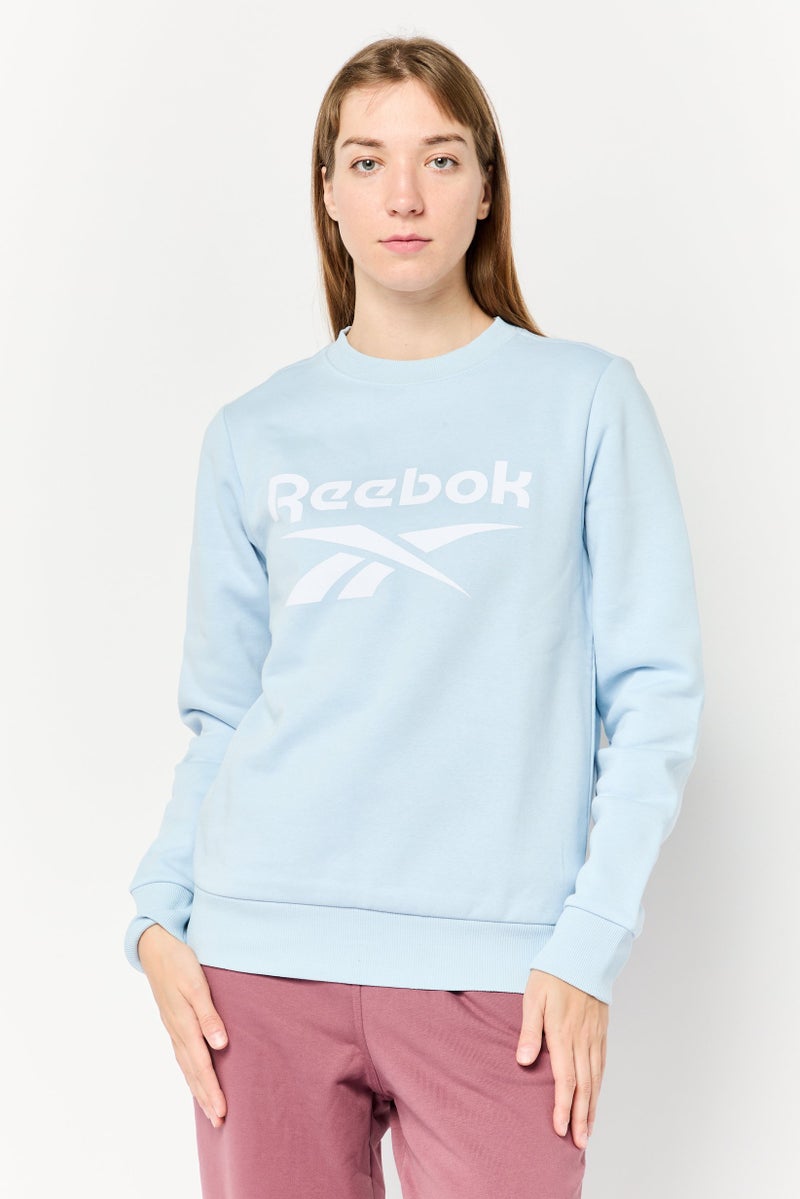 Reebok Women Sportswear Fit Long Sleeves Running Sweatshirt, Light Blue  - Image 1