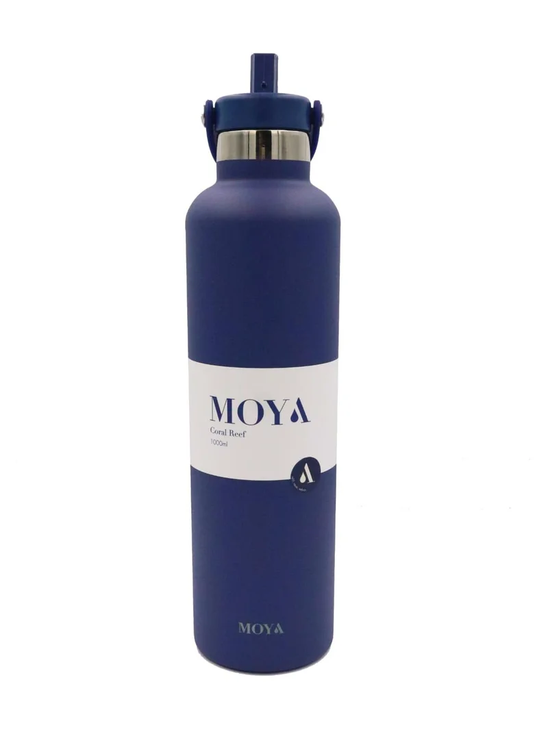 MOYA Moya "Coral Reef" 1L Insulated Sustainable Water Bottle Navy