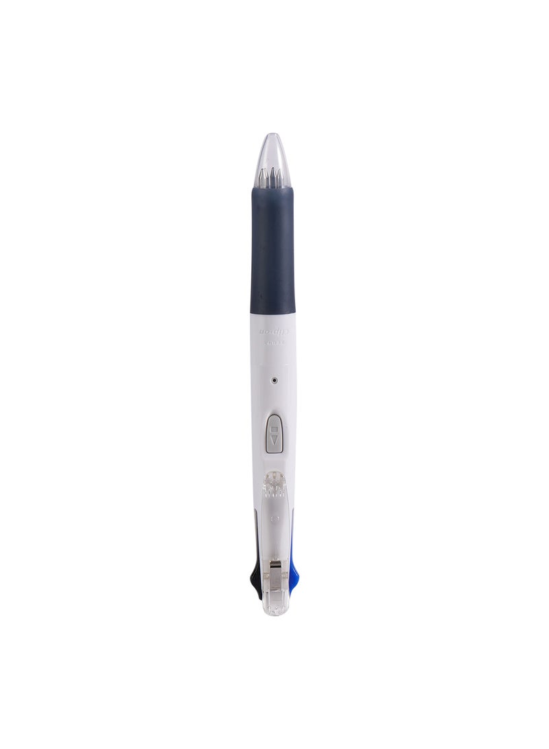 ZEBRA Clip-On Multi Pen 4in1 ( 0.7 mm), White Barrel, 4 Colors, Soft Comfort Grip for Smooth Writing, Pack of 10 Pens  - Image 2