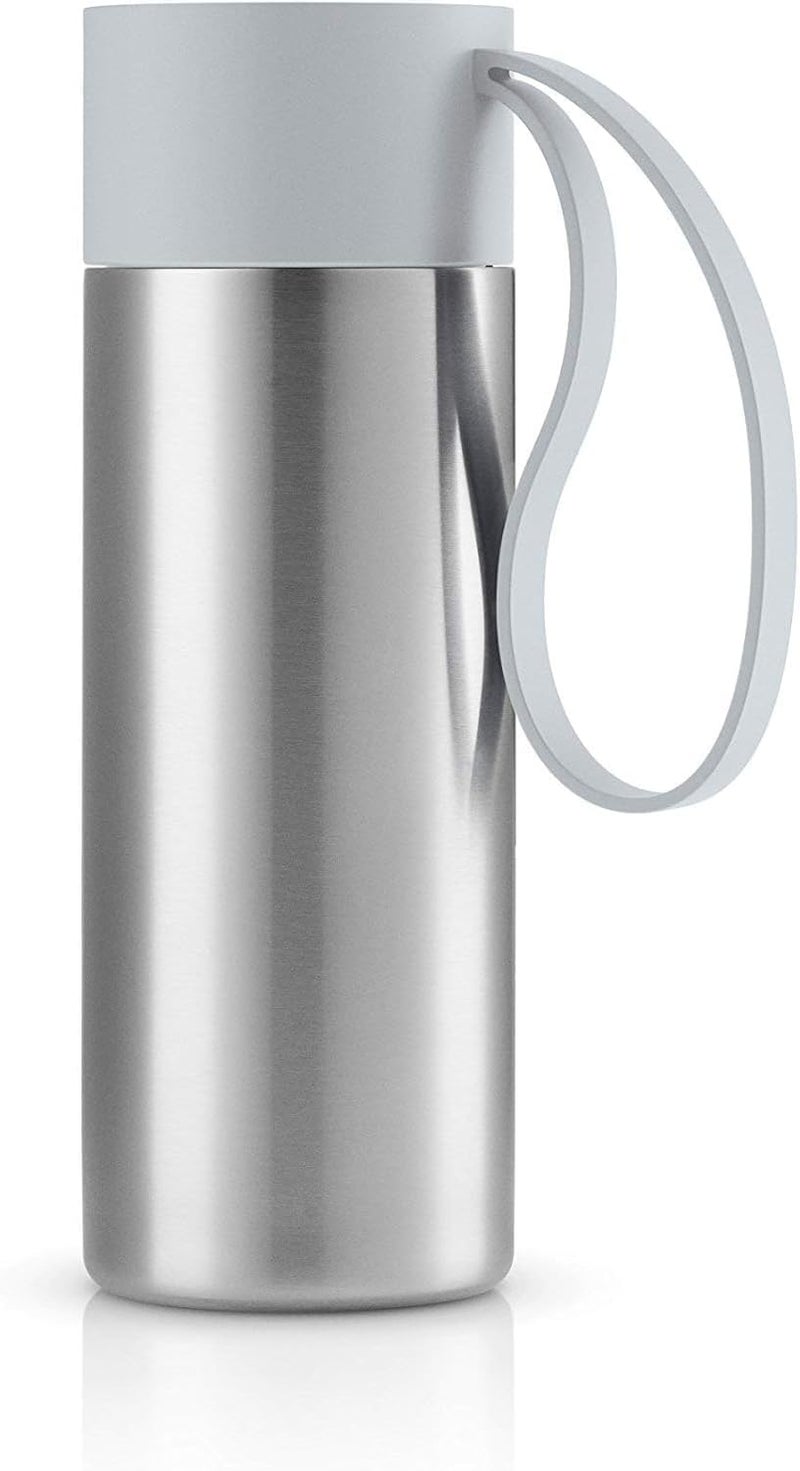 Eva Solo Thermal Mug 350ml Insulated Stainless Steel Travel Mug, Leak-Proof, Keeps Drinks Hot & Cold, One-Hand Easy Lid, Portable Reusable Coffee Cup Chocolate Brown (Marble Grey) - Image 1