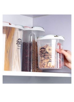 Y&D Large Food Containers Seal Pot Kitchen Storage Sealed Jar Airproof Cans For Coffee Sugar Tea Tin (Colorful, Three-partition（1500ml）)  - Image 3