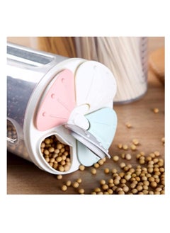 Y&D Large Food Containers Seal Pot Kitchen Storage Sealed Jar Airproof Cans For Coffee Sugar Tea Tin (Colorful, Three-partition（1500ml）)  - Image 4