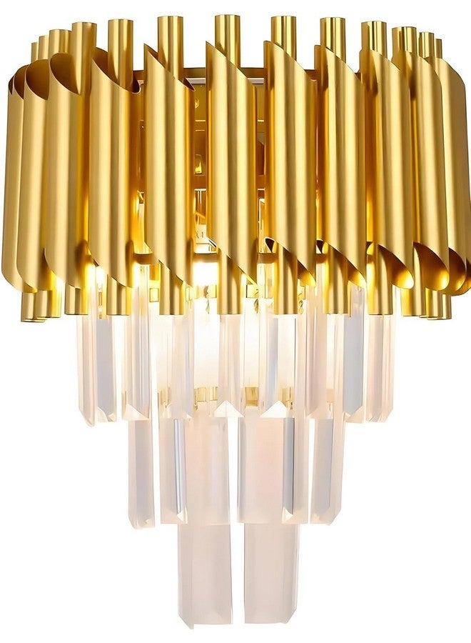 kinis Golden and Crystal Led Wall Light for Living Room, Lamps for Bedroom, Led Wall Scone for Home Decoration, Lamp for Wall, Led Wall Lamp for Home/Resturant/Cafe/Bar/Hotels - Image 2