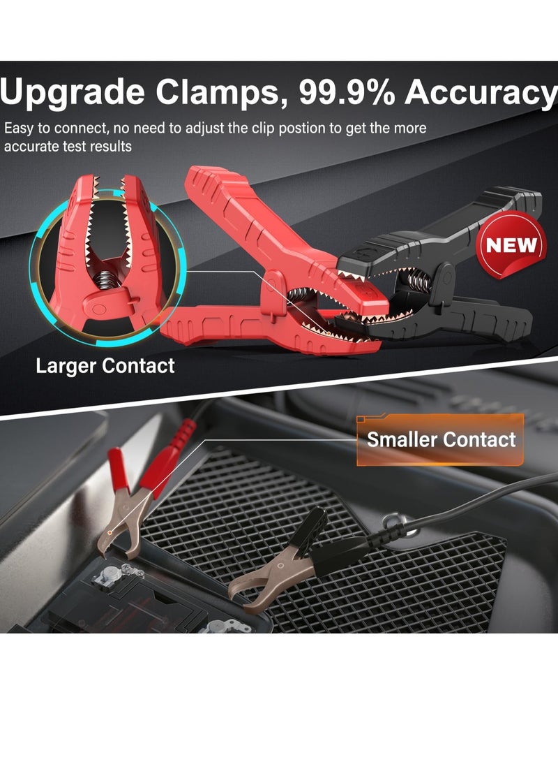 Foxwell جهاز اختبار البطارية BT705 12V 24V، جهاز اختبار تحميل بطارية السيارة 100-2000CCA مع شاشة رقمية، محلل دوران سريع ومولد للسيارات الثقيلة، الشاحنات، SUV، قوارب البحر مقاومة لدرجات الحرارة العالية - Image 4