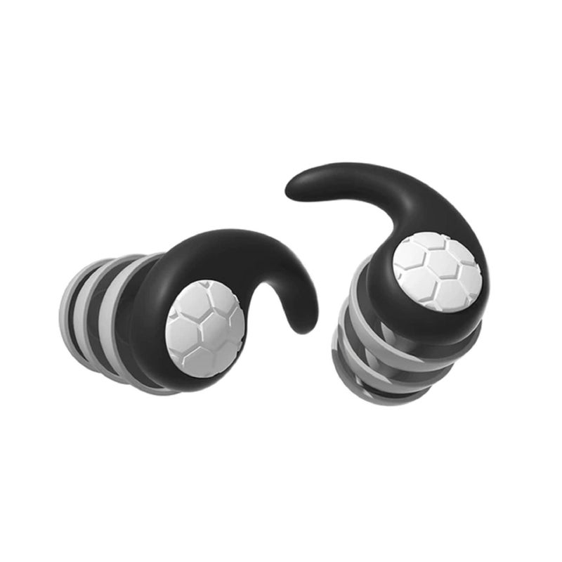 AUGEN Ear Plugs for Sleeping, Noise Canceling, Reusable Silicone Earplugs for Hearing Protection, Waterproof EarPlugs Suitable for Sleeping Swimming Studying Traveling Concerts Airplanes (Black, 2) - Image 3