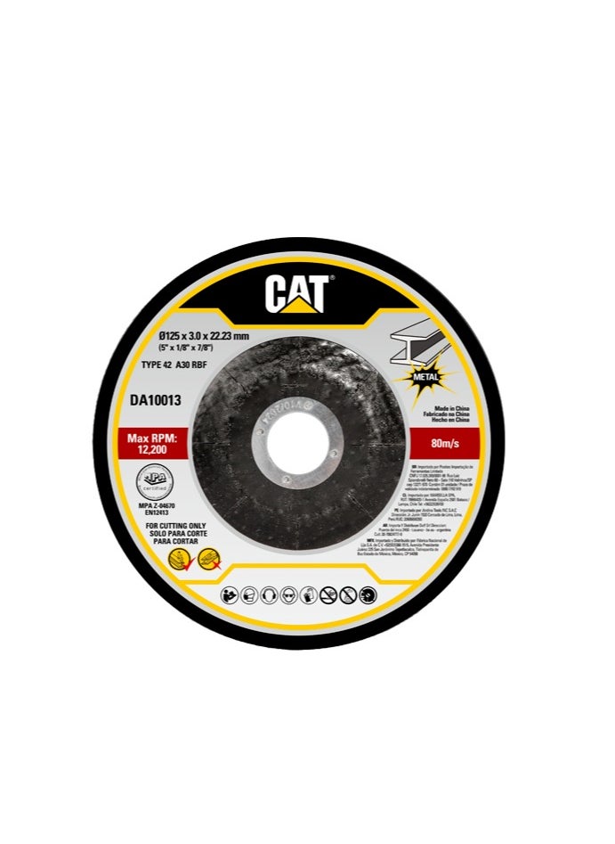 كاتربلر CAT DA10013 قرص القطع المعدني السميك الكاشطة Ø125 (5 بوصات) × 3 مم 10قطعة 