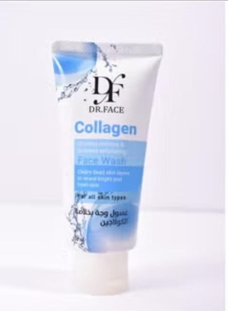غسول الوجه المتوهج بالكولاجين وتقشير البشرة من د. فيس 100 مل
