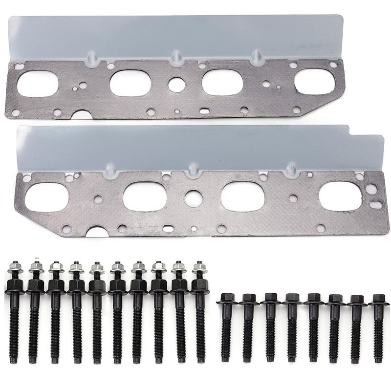 RJSPHH Exhaust Manifold Gasket and Bolt Set for Chrysler Dodge Ram - Image 1