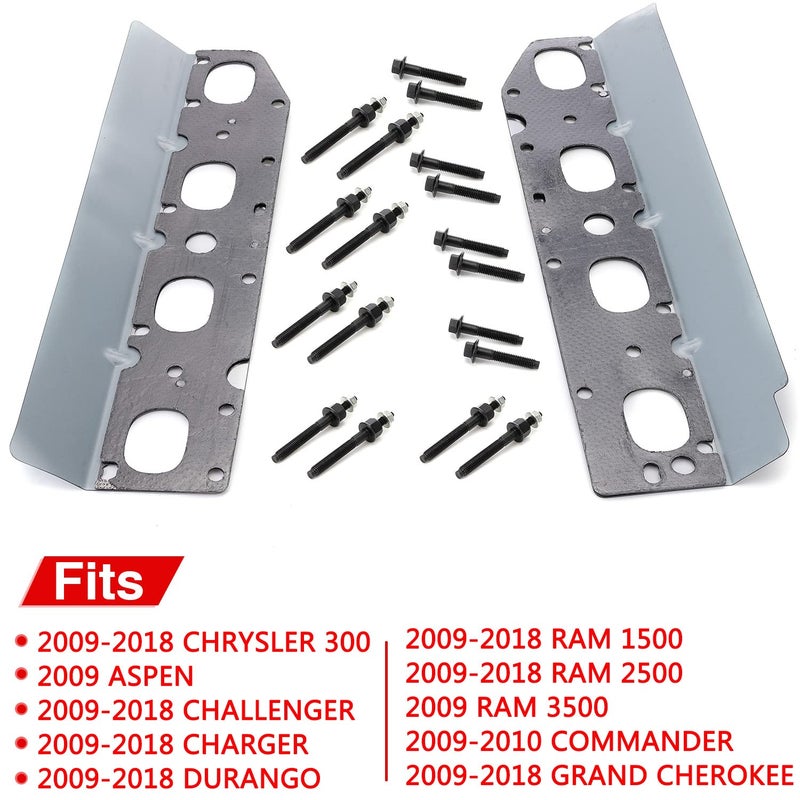 RJSPHH Exhaust Manifold Gasket and Bolt Set for Chrysler Dodge Ram - Image 2