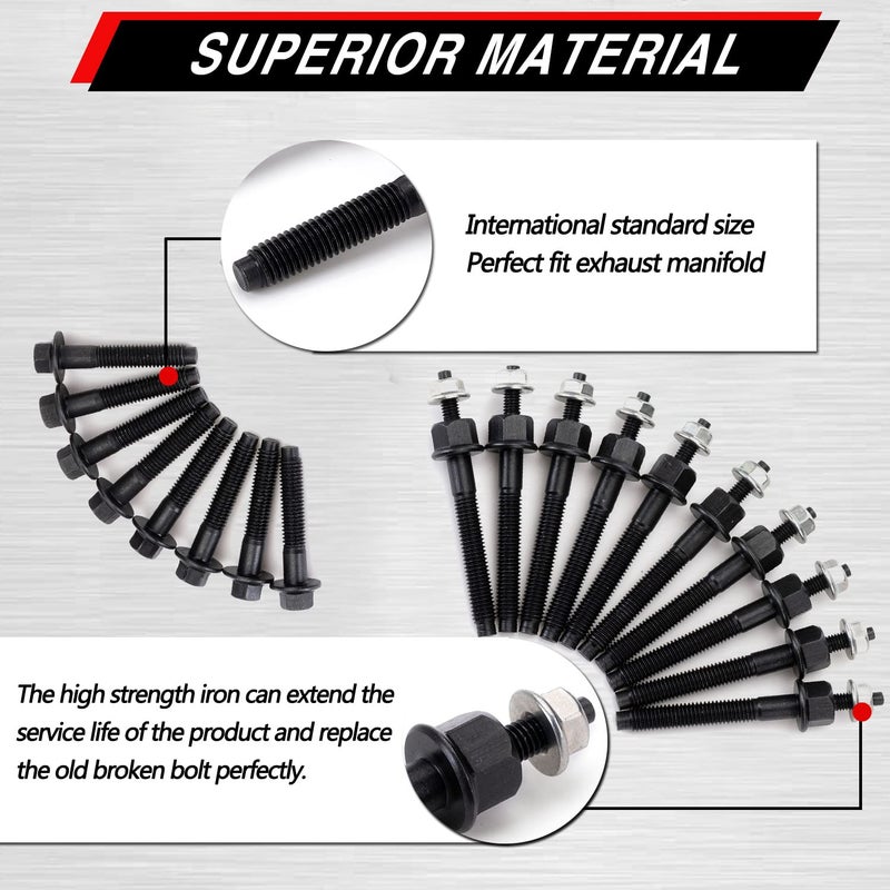 RJSPHH Exhaust Manifold Gasket and Bolt Set for Chrysler Dodge Ram - Image 4