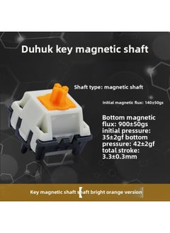 Duhuk Key Magnetic Axis High Precision Electric Competition Magnetic Axis Noise Reduction Structure Smooth HIFI Magnetic Axis Keyboard Switch-Color:900±50gs Magnetic Flux For Wooting