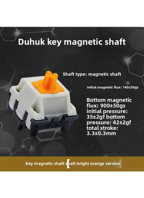 Duhuk Key Magnetic Axis High Precision Electric Competition Magnetic Axis Noise Reduction Structure Smooth HIFI Magnetic Axis Keyboard Switch-Color:900±50gs Magnetic Flux For Wooting