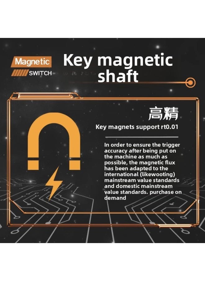 Generic - Duhuk Key Magnetic Axis High Precision Electric Competition Magnetic Axis Noise Reduction Structure Smooth HIFI Magnetic Axis Keyboard Switch-Color:900±50gs Magnetic Flux For Wooting - Image 1