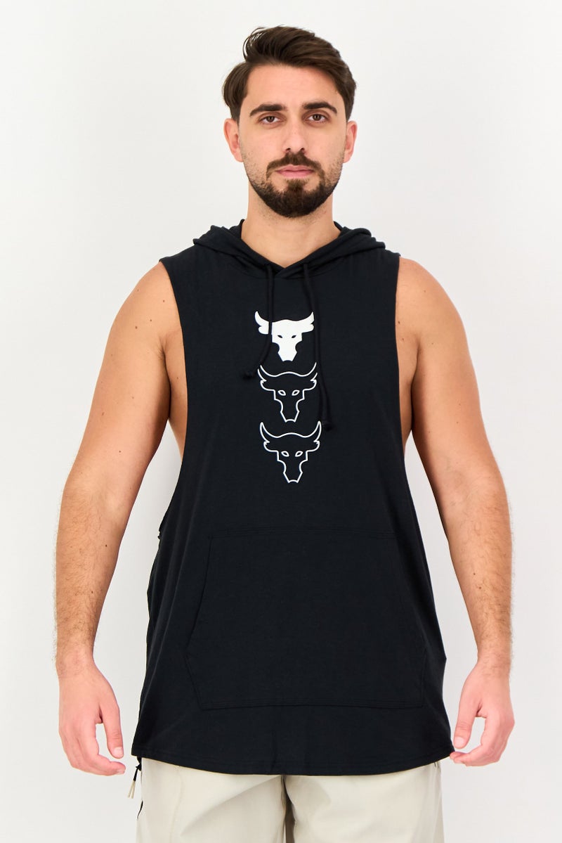 Under Armour x Project Rock Men Loose Fit Sleeveless Training T-shirt, Black - Image 1