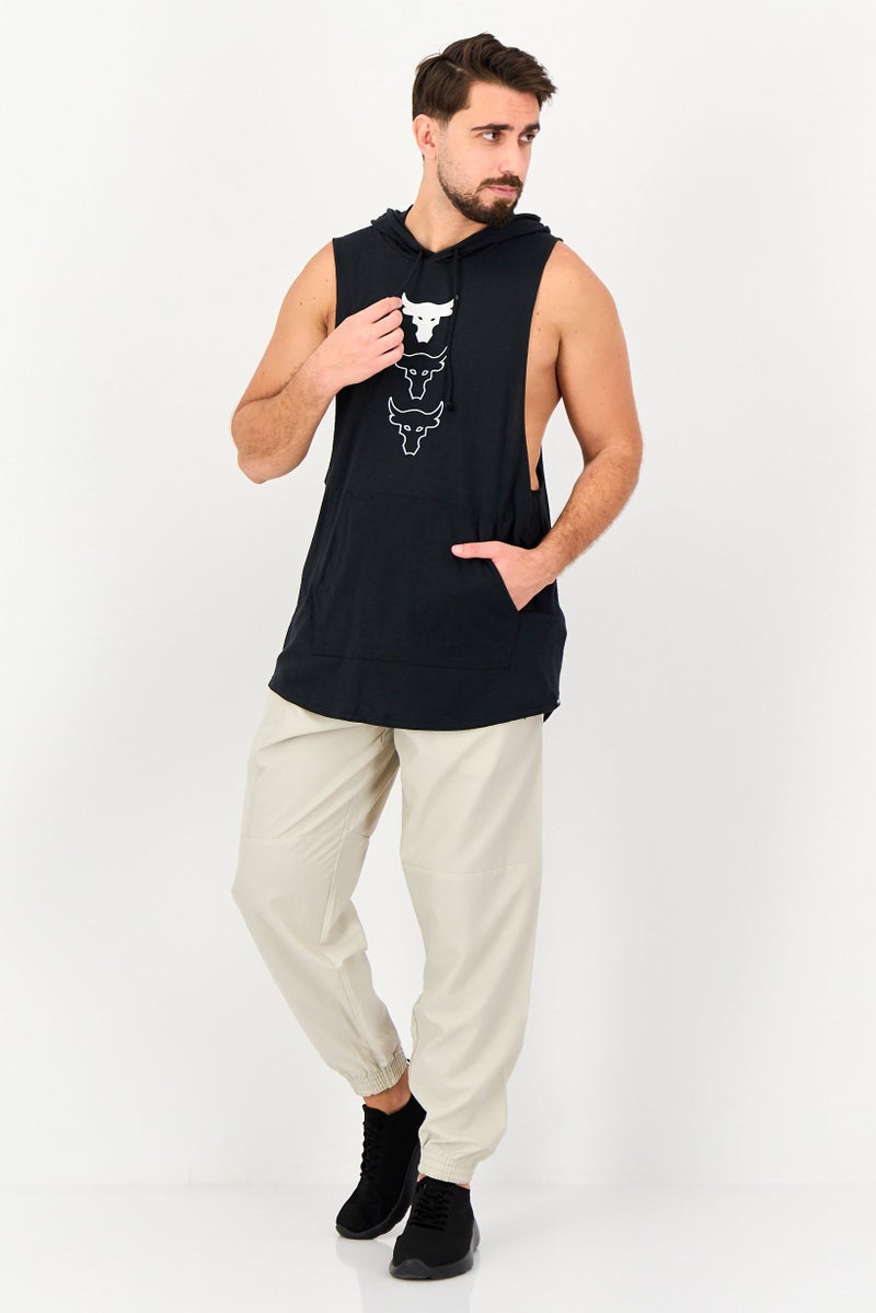 Under Armour x Project Rock Men Loose Fit Sleeveless Training T-shirt, Black - Image 3