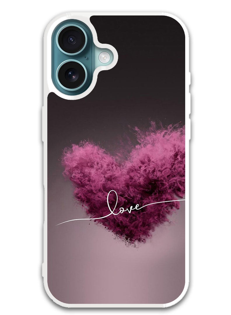 Theodor Protective Case Cover For APPLE IPHONE 16 Love (White Bumper) - Image 1