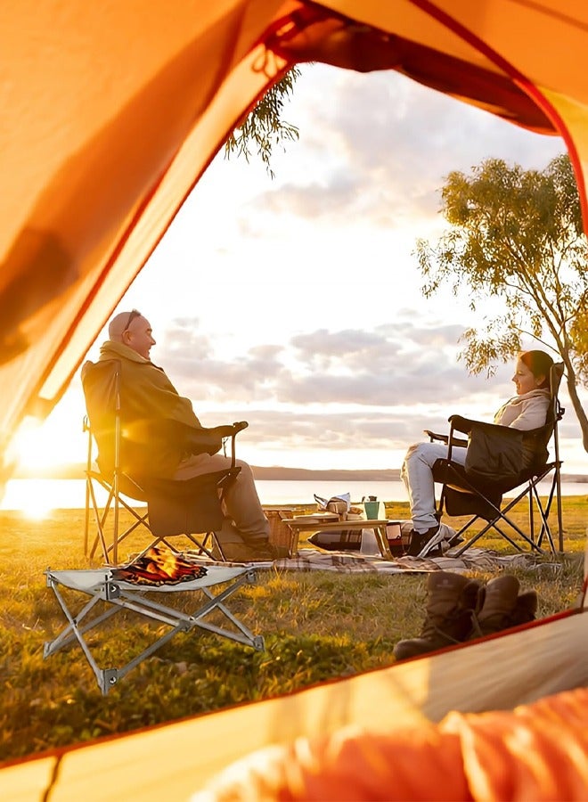 تايمي حفرة نار محمولة للتخييم في الهواء الطلق موقد نار شبكي قابل للطي - أبيض - Image 3