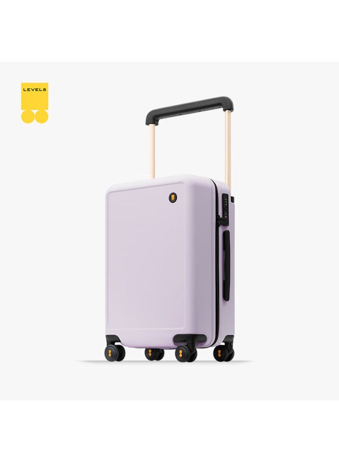 Level8 Suitcase With Wide Handle, Travel Luggage For Men And Women, 20-inch Carry-on Size, Password Lock, Spinner Wheels, Yuexiangjia Series, Purple - Image 1