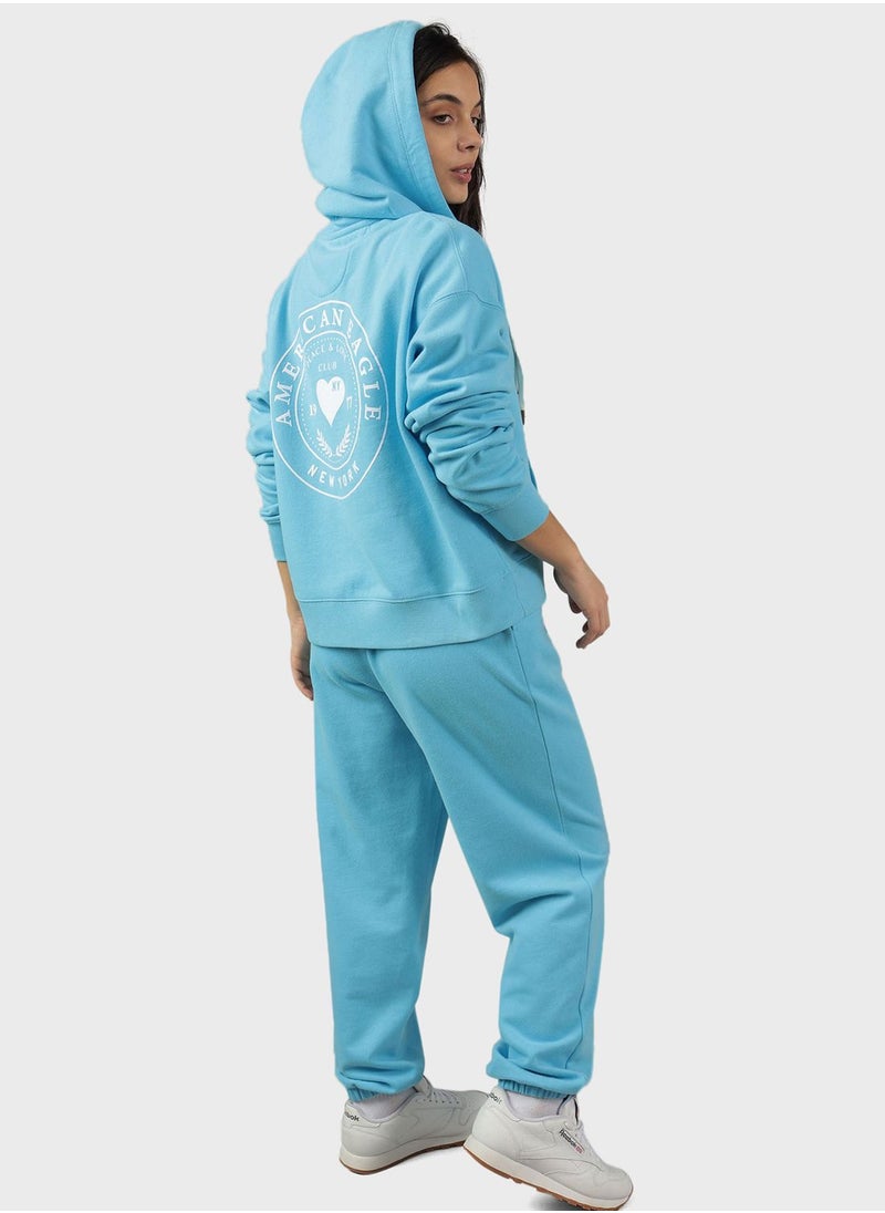American Eagle - Graphic Zip Through Hoodie - Image 1
