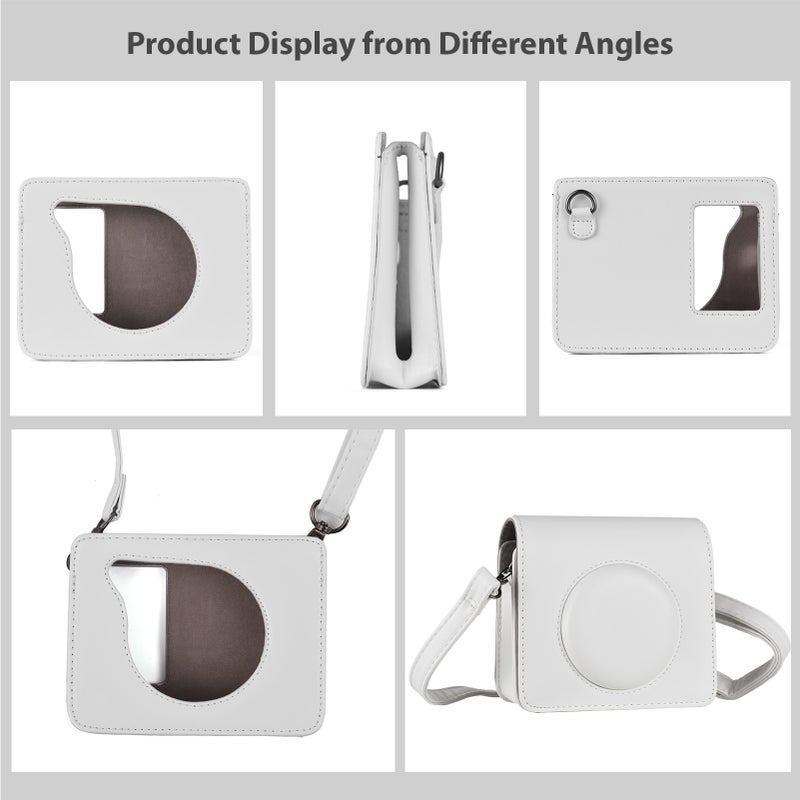 Portable Instant Camera Bag Camera Case Retro Style PU Leather Carrying Case Replacement for Kodak C300R/ Mini Shot 3 with Adjustable Shoulder Strap - Image 2