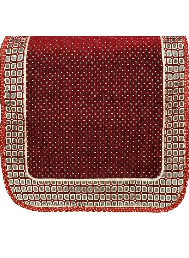 Jayvaam Sofa Cover with Cushion Cover and Table Cover - 3 Seater and 2 Seater Sofa Covers with Arm Set 16 Pcs - 3+1+1 Panels for Home Living Room Sofa Couch Decor (Maroon), Chenille - Image 3