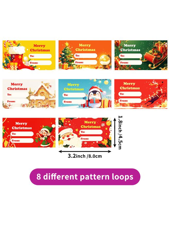 Bluejw Big Sell 250 Sheets/roll Best-selling Christmas Label Roll Roll Sticker Holiday Sealing Sticker Decorative Bag - Image 1