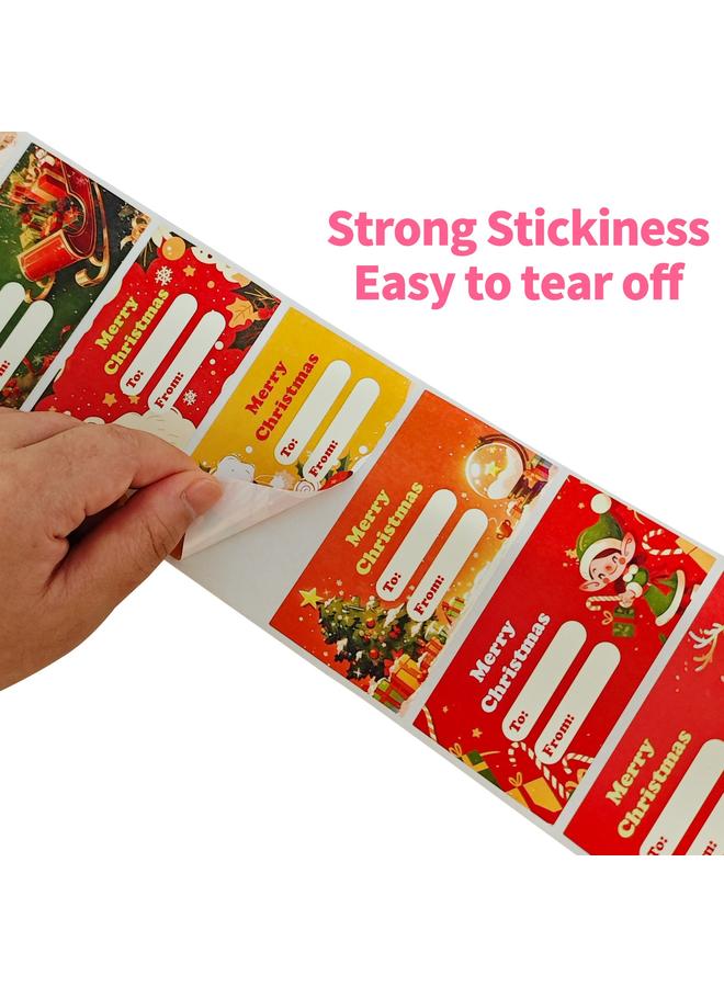 Bluejw Big Sell 250 Sheets/roll Best-selling Christmas Label Roll Roll Sticker Holiday Sealing Sticker Decorative Bag - Image 5