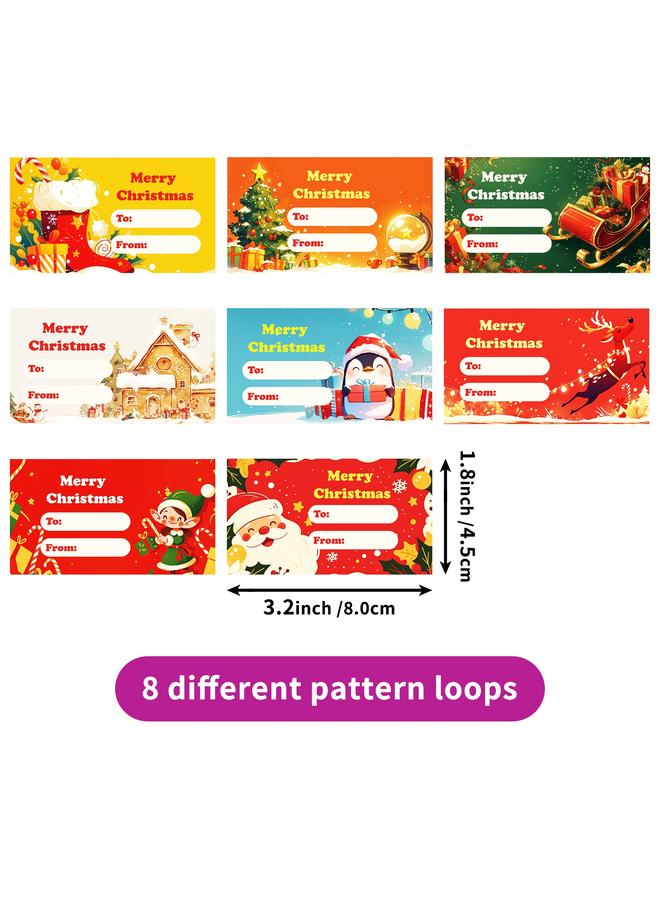 Bluejw Big Sell 250 Sheets/roll Best-selling Christmas Label Roll Roll Sticker Holiday Sealing Sticker Decorative Bag - Image 4