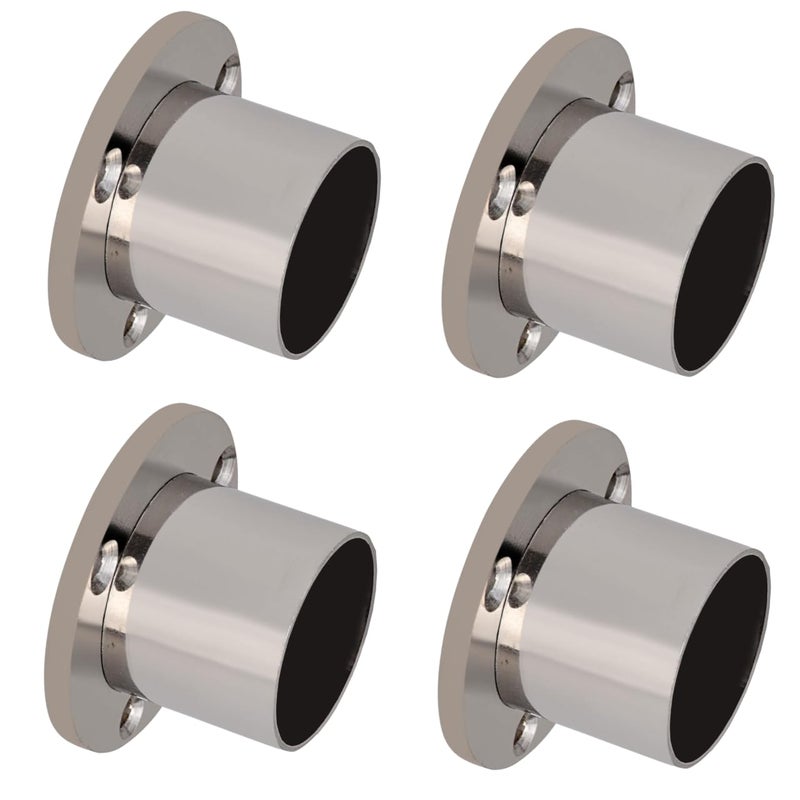 CIRCLE Stainless Steel Heavy Wall to Wall Bracket for Curtain Rod and Wardrobe Rod 1Inch 4 Pcs - Image 1