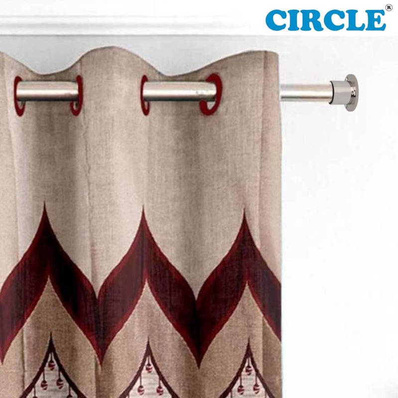 CIRCLE Stainless Steel Heavy Wall to Wall Bracket for Curtain Rod and Wardrobe Rod 1Inch 4 Pcs - Image 4