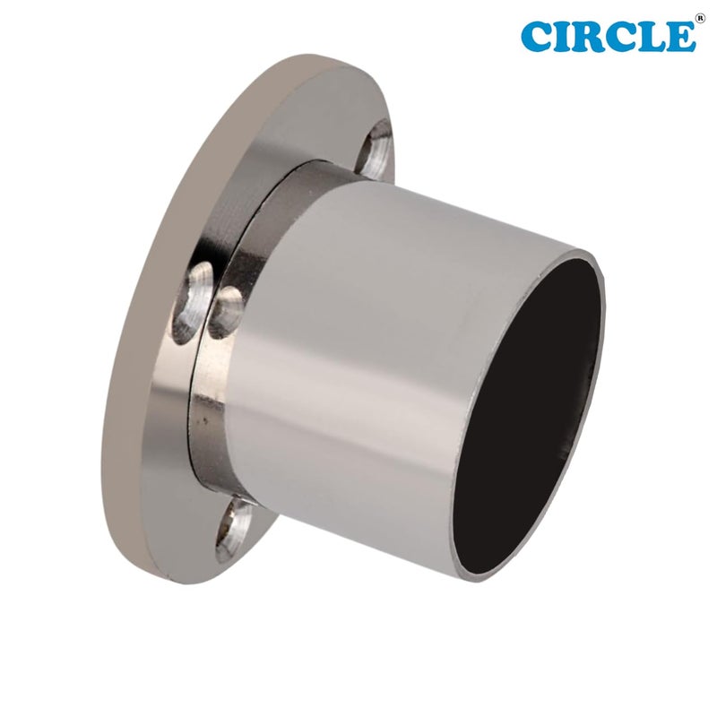 CIRCLE Stainless Steel Heavy Wall to Wall Bracket for Curtain Rod and Wardrobe Rod 1Inch 4 Pcs - Image 2