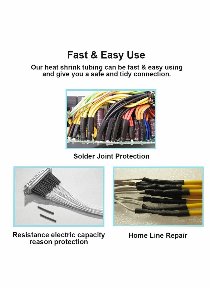 Heat Shrink Tubing Insulation Tubes, Set Thermal casing Electrical Wire Cable Wrap Shrink Wrap, Heat Shrink Tubing Kit, Flame Retardant Heat Shrink Wire Wrap Tubing Connection  - Image 5