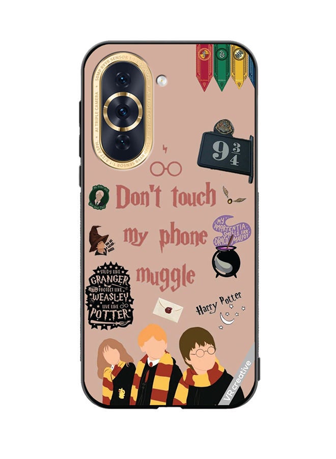 VR CREATIVE Protective Case Cover For Huawei Nova 10 Don't Touch My Phone Muggle Design Multicolour - Image 1