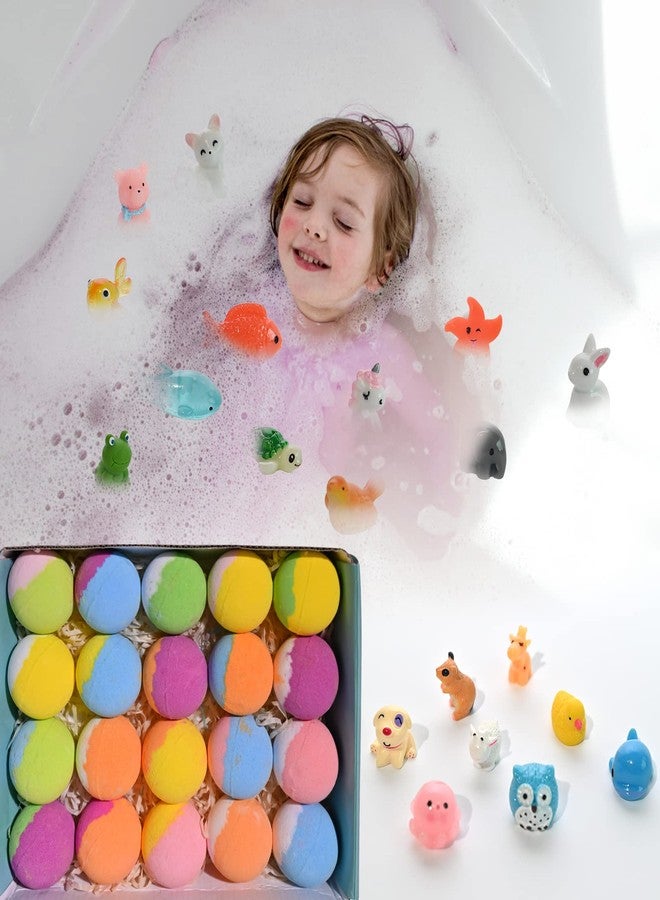 Santrela Bath Bombs for Kids with Surprise Inside, 20 Pack Kids Bath Bombs Gift Set with Toys for Girls Boys, Handmade Child-Safe Bubble Bath Fizzy Balls Kit for Birthday, Summer Fun, Christmas - Image 3