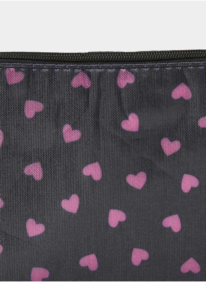 Styli Heart Print Wash Bag