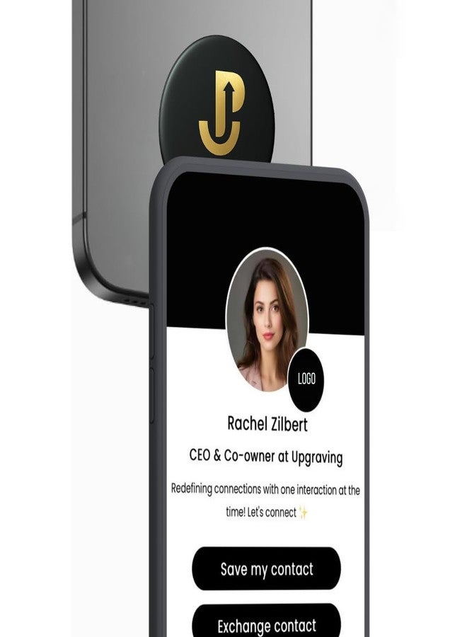 Upgraving Smart Digital Business Card for Networking - NFC Digital Business Sticker for The Back of The Phone - Digital Business Tag - Tap to Share - No App Required - Image 1